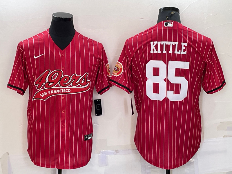 Men's San Francisco 49ers George Kittle #85 Red Jersey Joint Edition